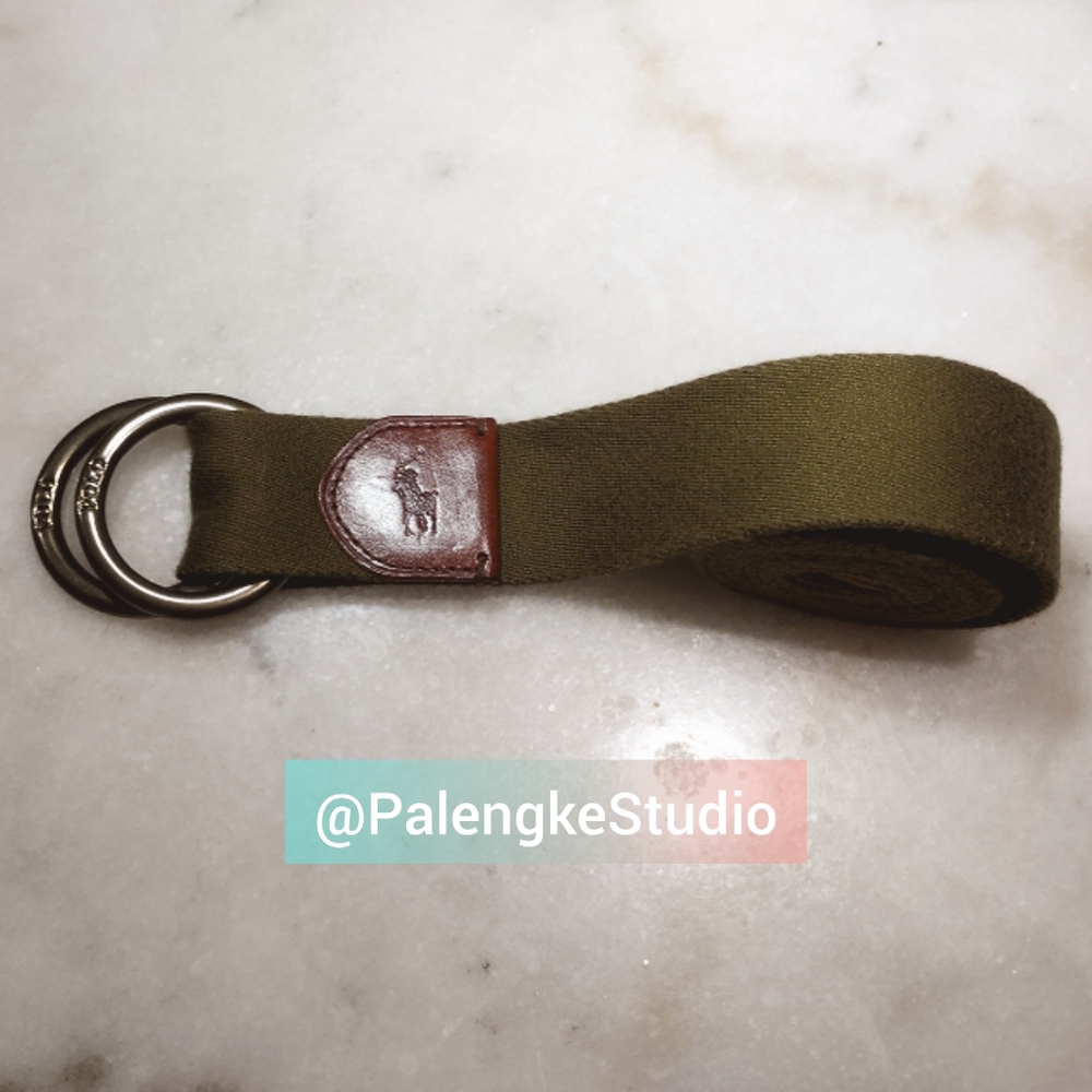 Polo by Ralph Lauren Olive Ring Belt